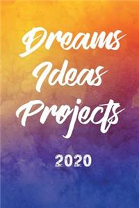 Dreams Ideas Projects 2020: Year Monthly Pocket Planner: 12 Month Calendar Schedule Organizer and Hand Lettering Notebook. Awesome gift idea for your husband and wife. 6x9 inch