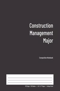 Construction Management Major Composition Notebook