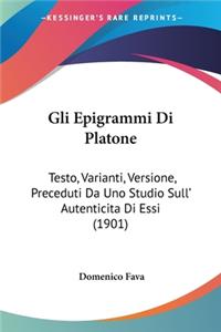 Gli Epigrammi Di Platone