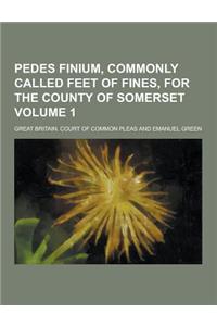 Pedes Finium, Commonly Called Feet of Fines, for the County of Somerset Volume 1
