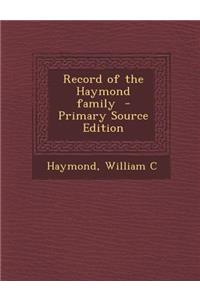 Record of the Haymond Family