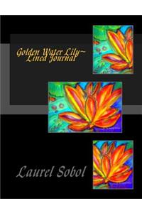 Golden Water Lily Lined Journal