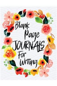 Blank Page Journals For Writing