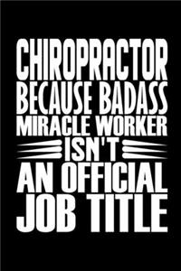 Chiropractor Because Badass Miracle Worker Isn't An Official Job Title