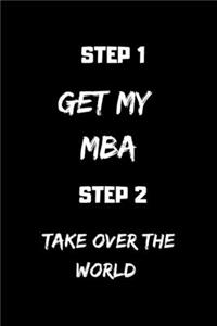 Step 1 Get My MBA Step 2 Take Over The World