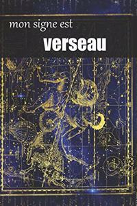 verseau signe astrologique, carnet ligné