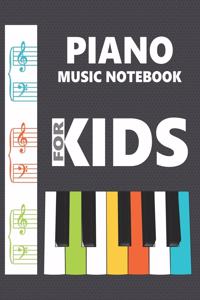 Piano Music Notebook For Kids