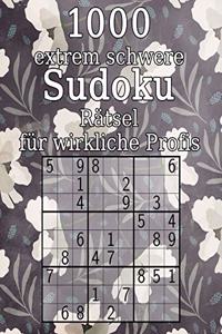 1000 extrem schwere Sudoku Rätsel für wirkliche Profis