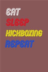 Eat Sleep kickboxing Repeat Notebook Fan Sport Gift