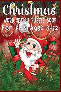 Christmas word search puzzle book for Kids ages 8-12