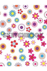 Multi colored flowers Sketchbook