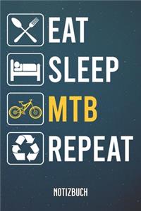 Eat Sleep MTB Notizbuch