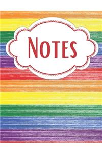 Rainbow Pride College-Ruled Lined Notebook