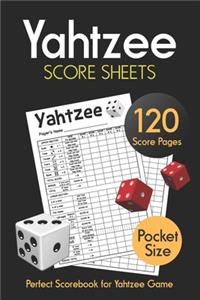 Pocket Size Yahtzee Score Sheets