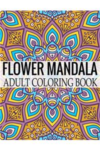 Flower Mandala Adult Coloring Book