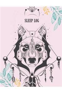 Sleep Log: Cute Dog, Monitor Healthy Sleep Habits and Insomnia, Sleep Tracker Log Journal 120 Pages 8.5 X 11