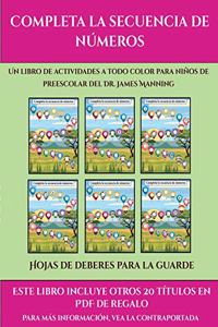 Hojas de deberes para la guarde (Completa la secuencia de números)