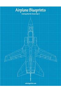 Airplane Blueprints Coloring Book for Grown-Ups 2