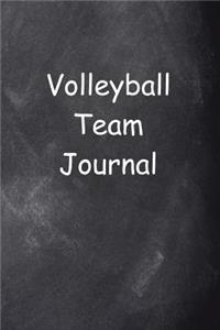 Volleyball Team Journal Chalkboard Design