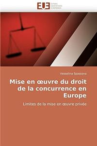 Mise En Uvre Du Droit de la Concurrence En Europe