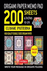 Origami Paper Memo Pad 200 Sheets Classic Patterns 4