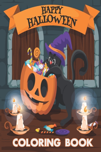 Happy Halloween Coloring Book For KIDS