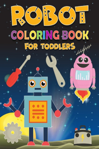 Robot coloring book for toddlers