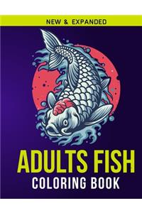 Adults Fish Coloring Book: Adult Coloring Book with Stress Relieving Fish Coloring Book Designs for Relaxation