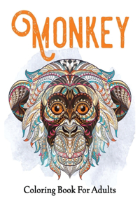 Monkey Coloring Book For Adults