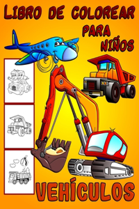 Vehículos Libro de Colorear Para Niños