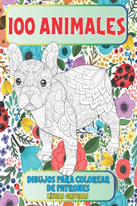 Dibujos para colorear de patrones - Líneas gruesas - 100 animales