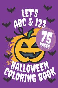 Let's ABC & 123 Halloween Coloring Book