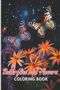 Butterflies and Flowers Coloring Book