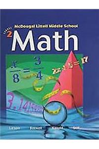McDougal Littell Middle School Math: Preparation for MS Math (Student) Book 2