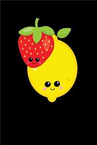 Strawberry Lemon Notebook: Novelty Food Notebook Small Lined Notebook