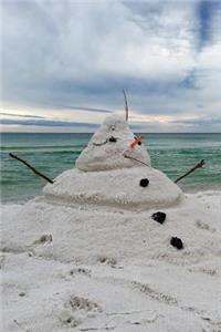 Sand Snowman on the Beach Journal