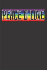 PEACE AND LOVE Notebook Journal: PEACE AND LOVE Notebook Journal gift Journal 6 x 9 120 pages