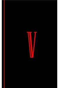 Monogram Letter V Journal