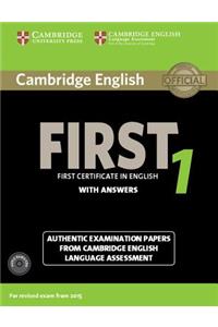 Cambridge English First 1 for Revised Exam from 2015 Student's Book Pack (Student's Book with Answers and Audio CDs (2))