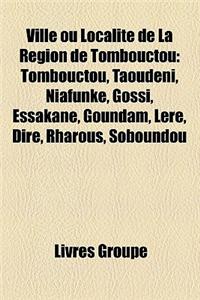 Ville Ou Localite de la Region de Tombouctou