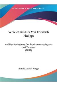 Verzeichniss Der Von Friedrich Philippi