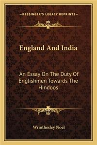 England And India