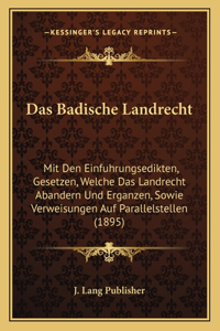 Das Badische Landrecht