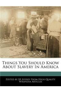 Things You Should Know about Slavery in America