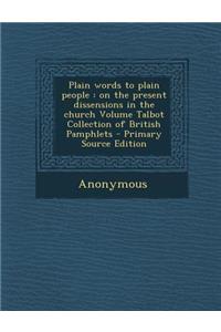 Plain Words to Plain People