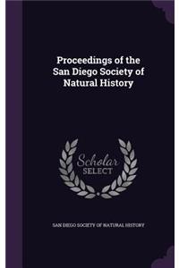 Proceedings of the San Diego Society of Natural History