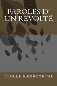 Paroles d' un revolte