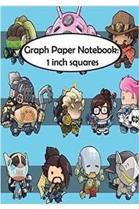 Graph Paper Notebook - 1 Inch Squares - Trees: Graph Paper, 1 Inch Squares