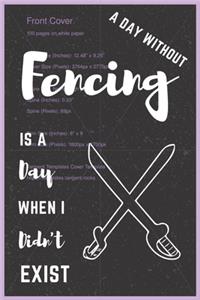 Fencing Notebook Black Cover