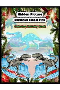 Hidden Picture DINOSAUR Coloring Activity Book